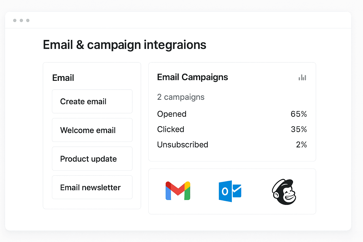 Email & campaign integrations